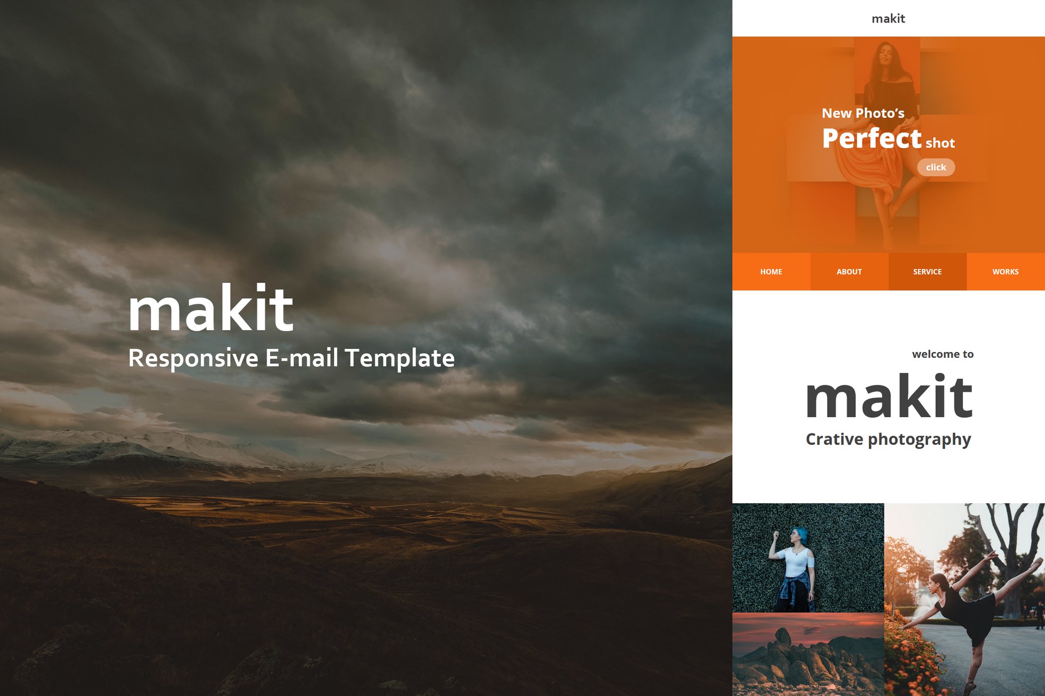 Imagen de portada de makit Mail - Responsive E-mail Template (plantilla web)