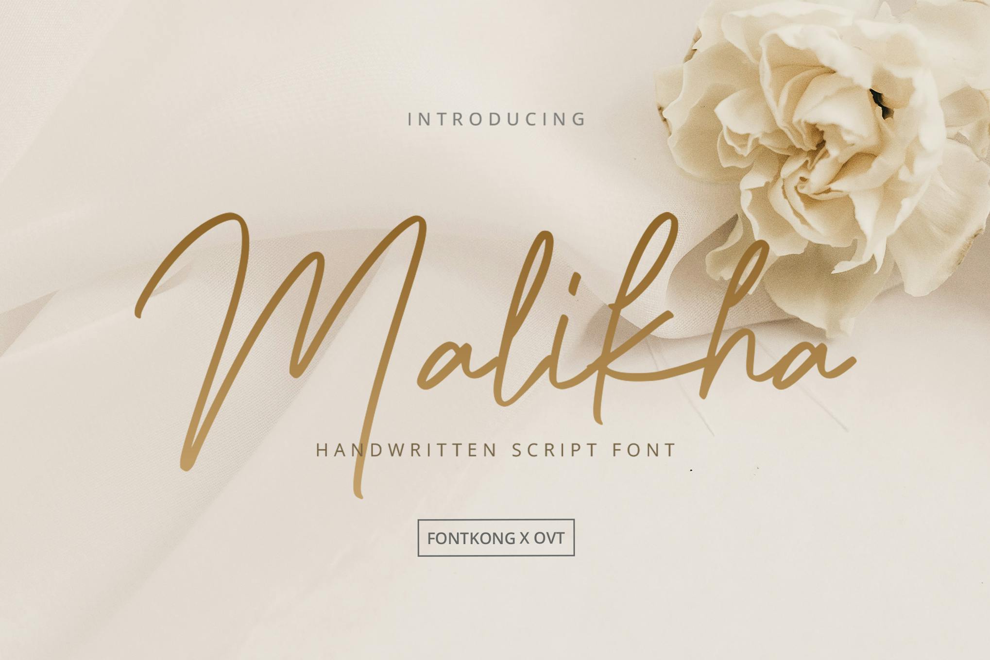 Imagen de portada de Malikha - Handwritten Script Font (fuente)