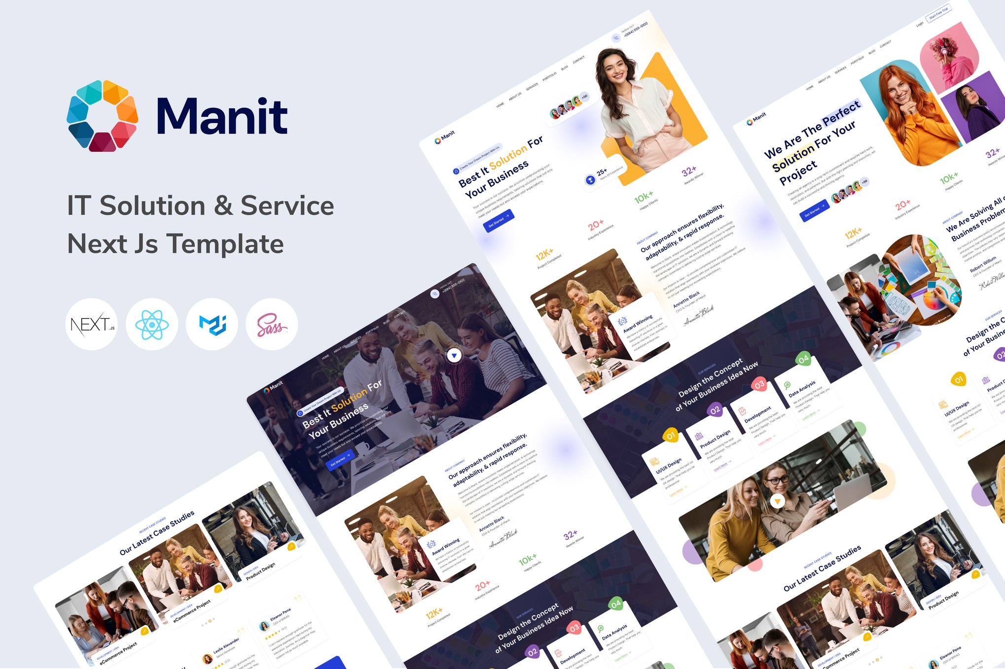 Imagen de portada de Manit - IT Solutions & Technology Next Js Template (plantilla web)