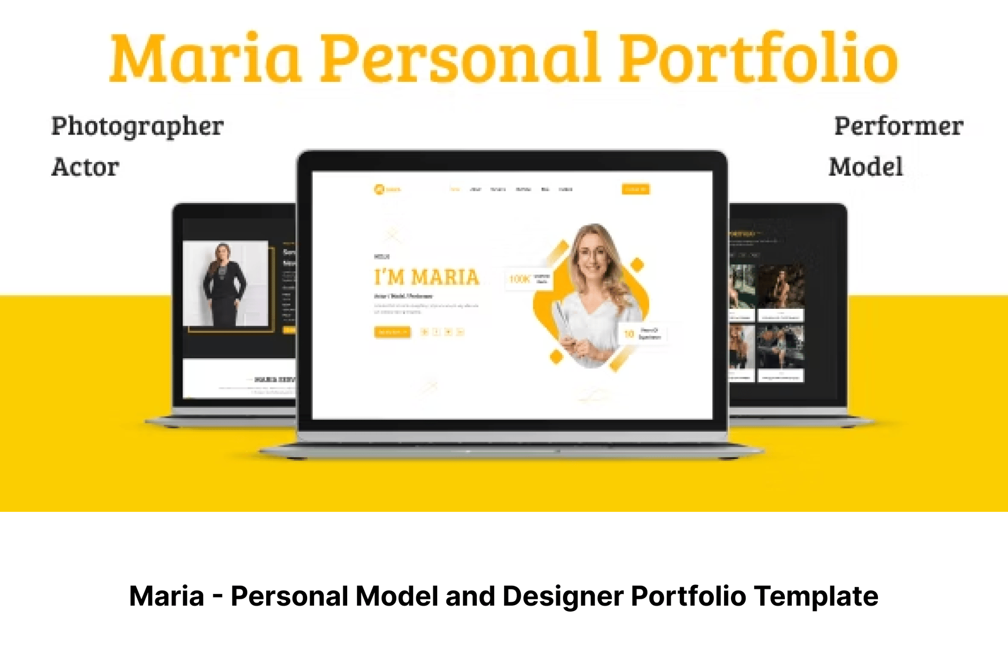 Imagen de portada de Maria - Personal Portfolio Template (plantilla web)