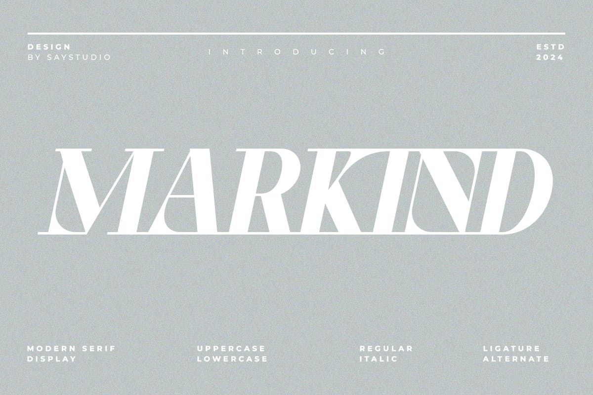 Imagen de portada de Markind - Modern Decorative Elegant Font (fuente)