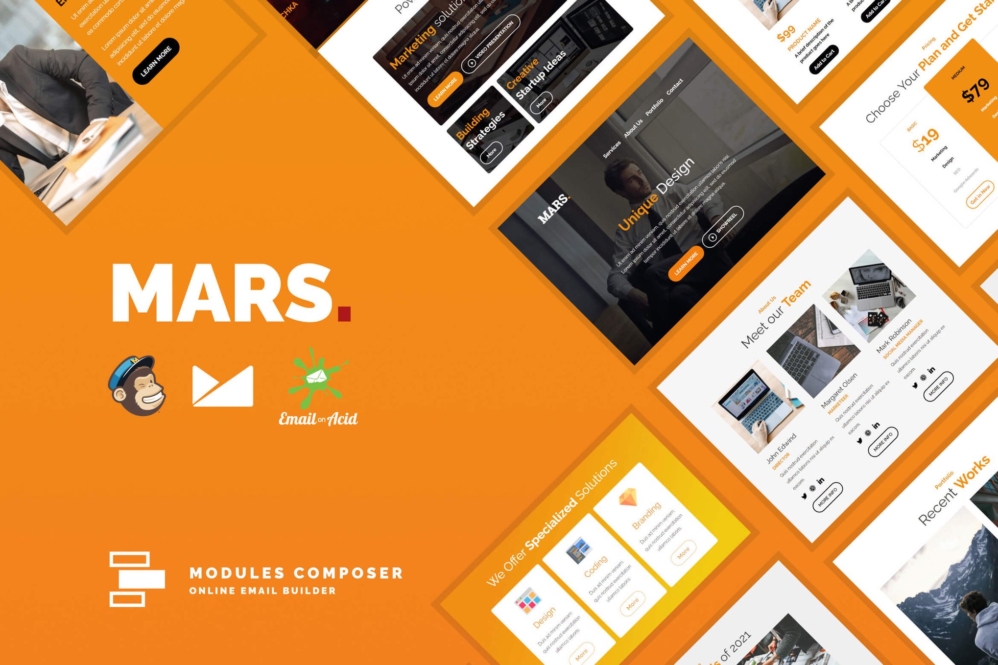 Imagen de portada de Mars - Responsive Email Template for Startups (plantilla web)
