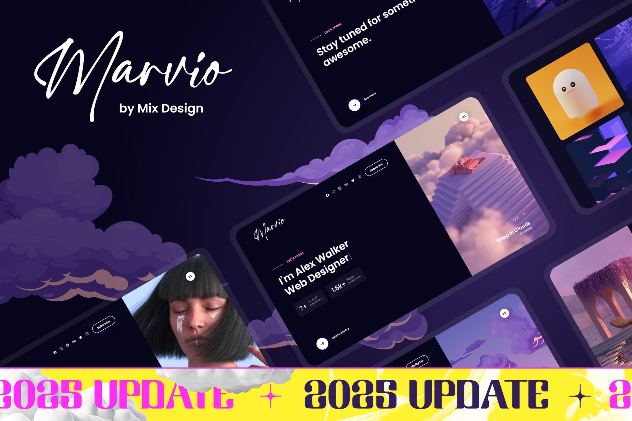 Imagen de portada de Marvio - Coming Soon & Portfolio Template (plantilla web)