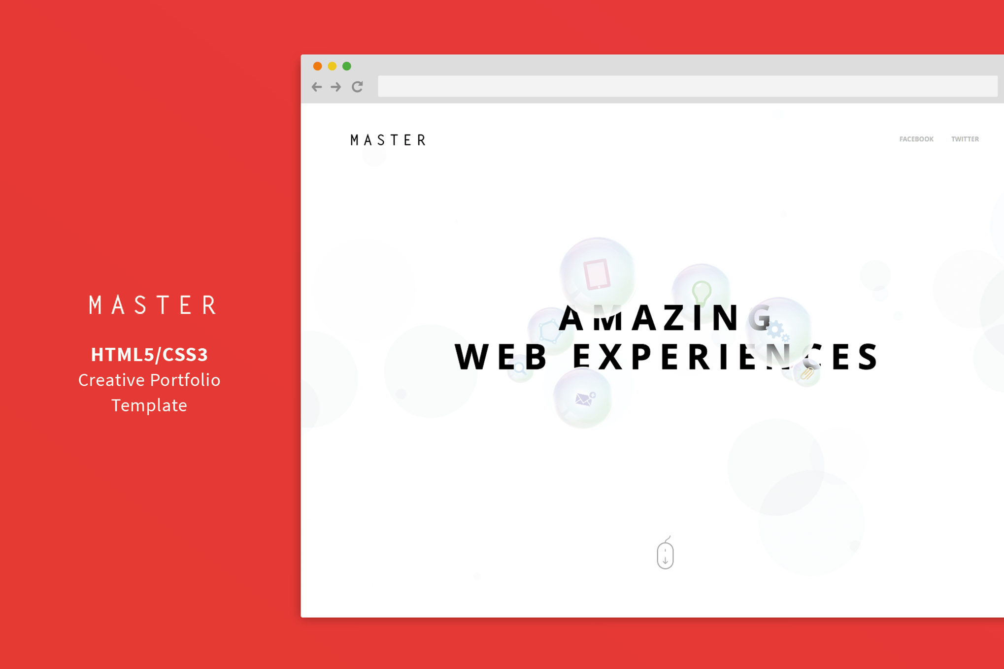 Imagen de portada de Master - Creative Portfolio Template (plantilla web)