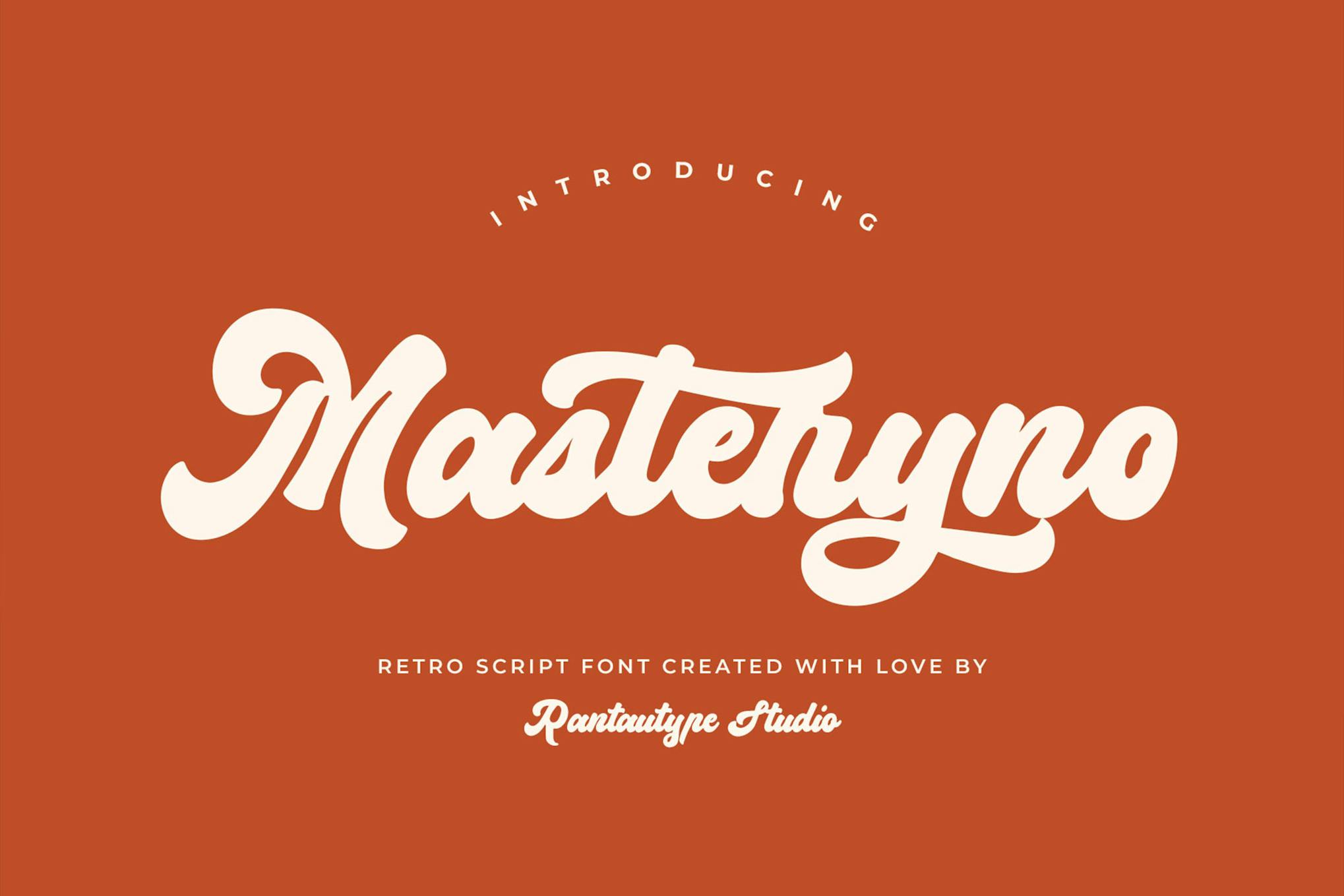Imagen de portada de Masteryno Retro Script font (fuente)