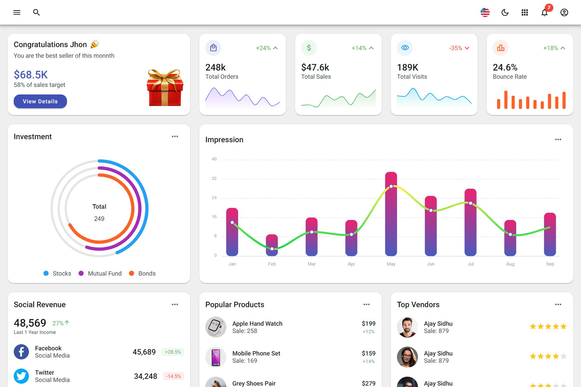 Imagen de portada de Matzon – Angular 17 Material Admin (plantilla web)