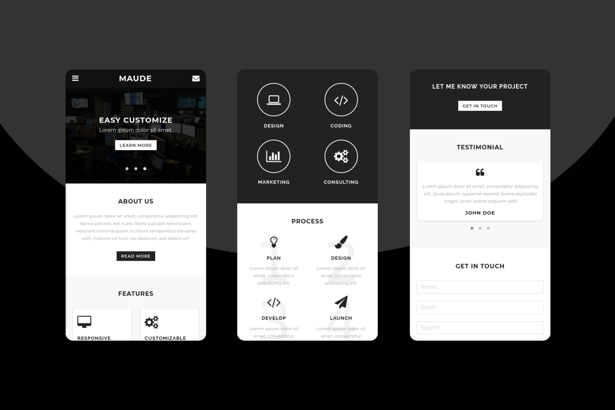 Imagen de portada de Maude - Mobile Template (plantilla web)