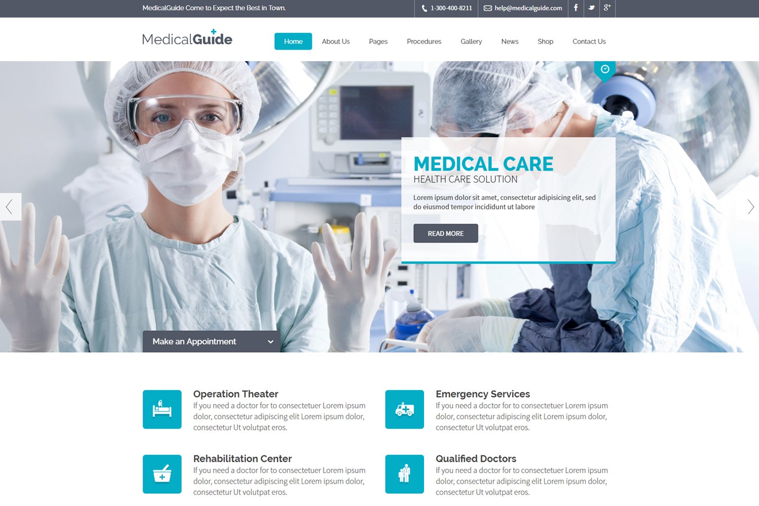Imagen de portada de MedicalGuide - Health and Medical Template (plantilla web)