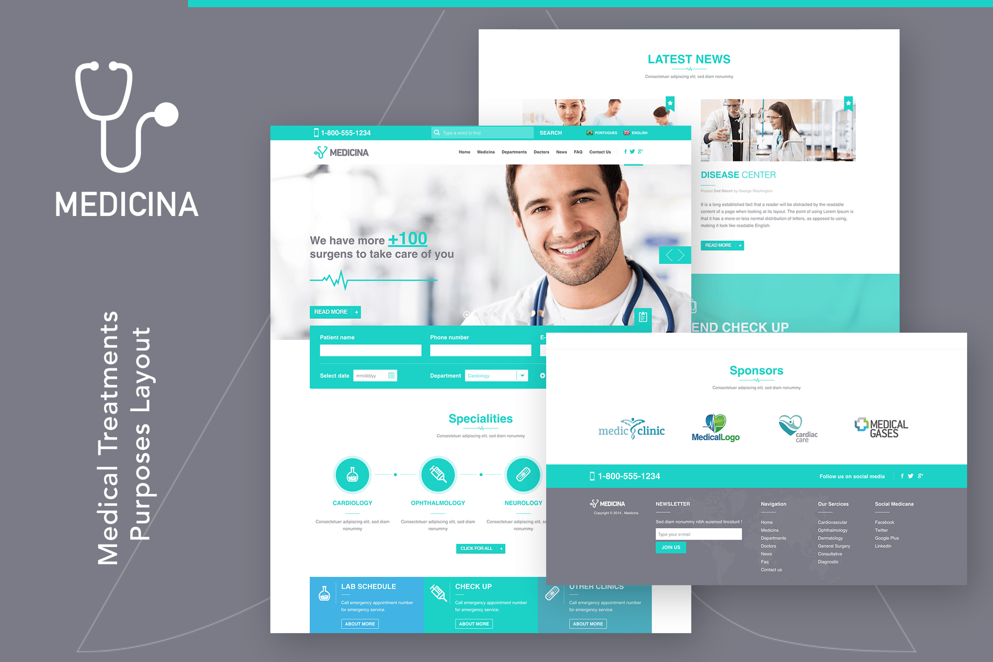 Imagen de portada de Medicina | Medical & Treatments HTML Template (plantilla web)