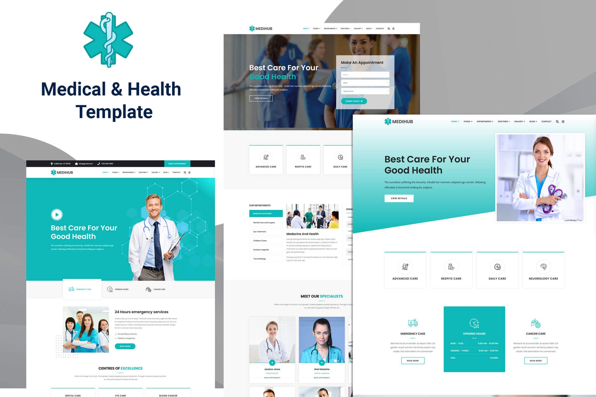 Imagen de portada de MediHub - Medical & Health Template (plantilla web)