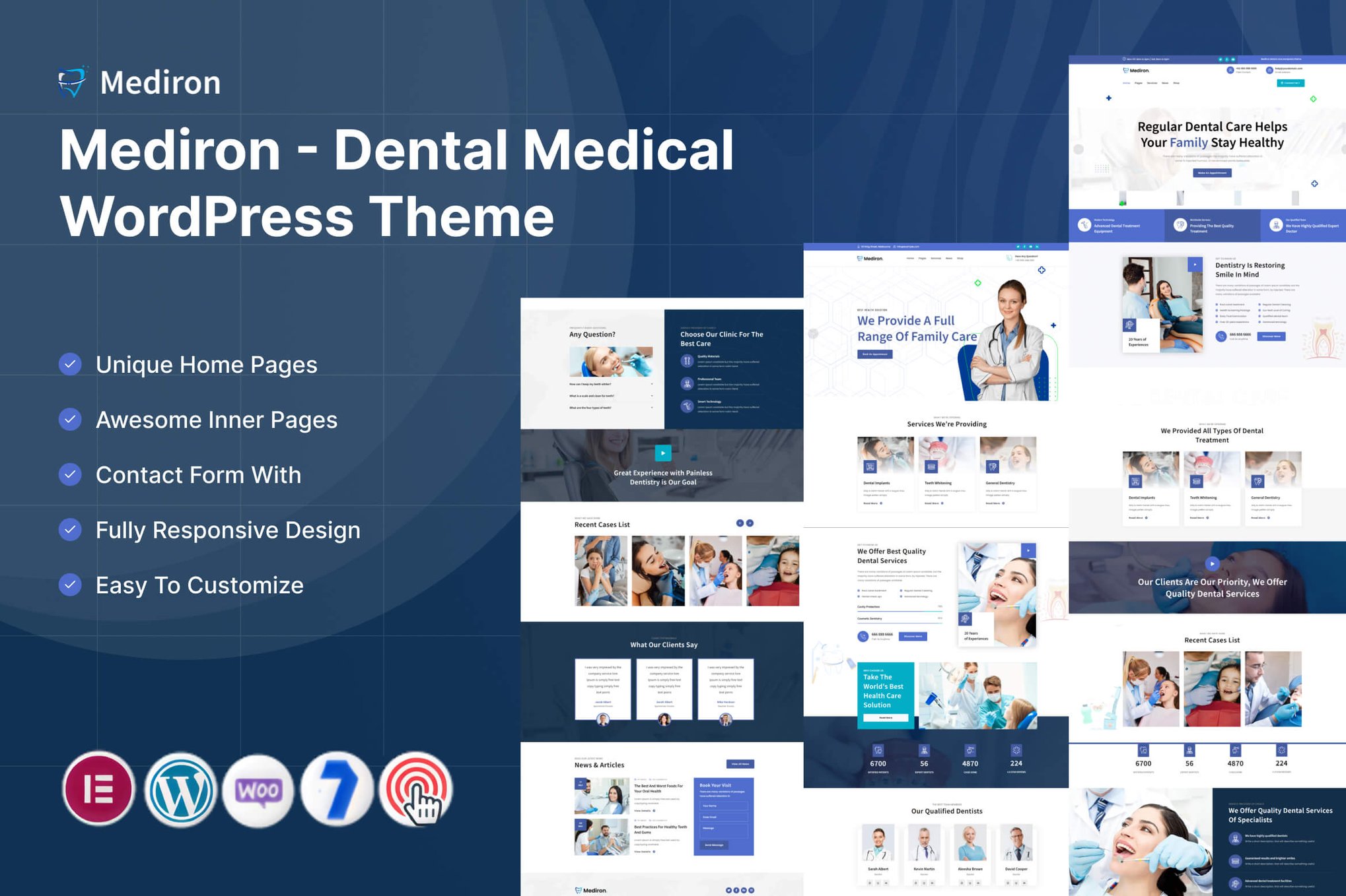 Imagen de portada de Mediron - Dental Medical WordPress Theme (tema)