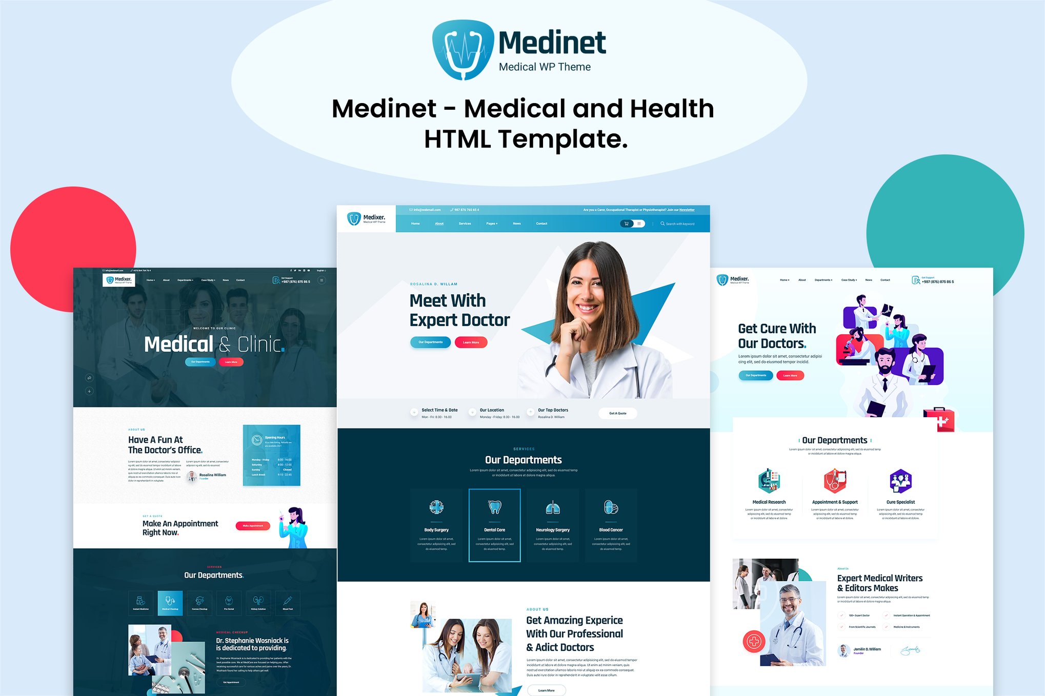 Imagen de portada de Medixer - Medical and Health HTML5 Template (plantilla web)
