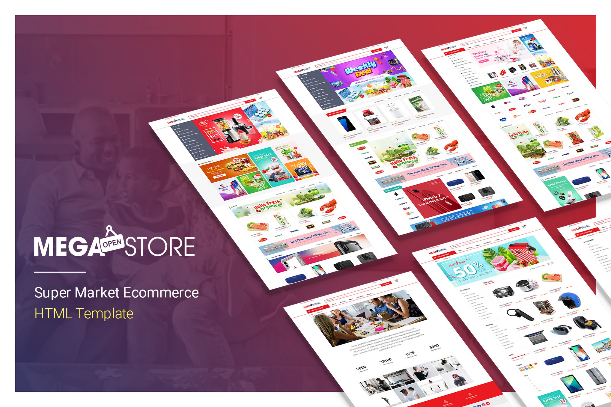 Imagen de portada de MegaStore | Super Market Ecommerce HTML Template (plantilla web)