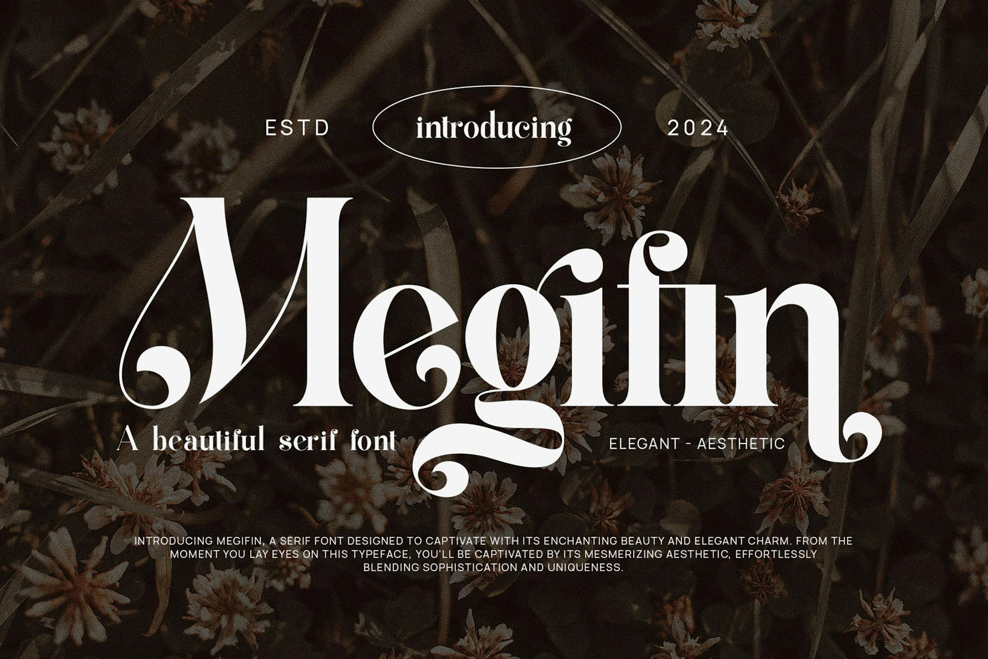 Imagen de portada de Megifin Beautiful Ligature Serif (fuente)