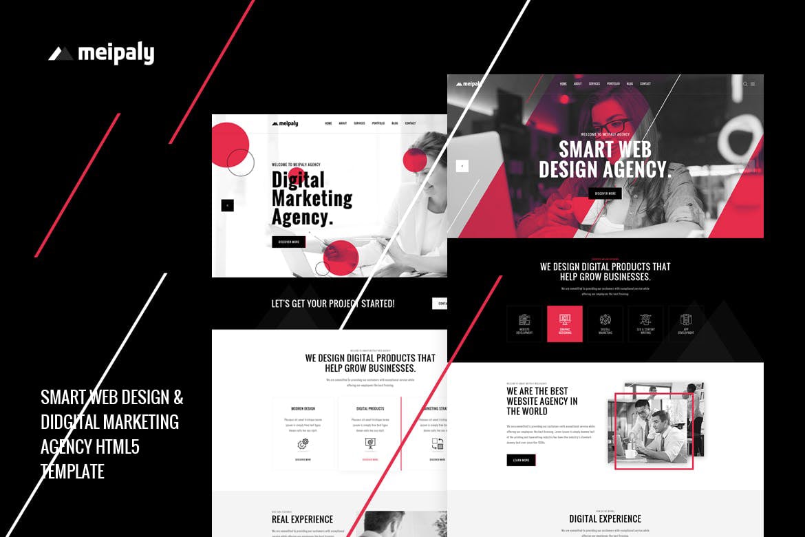 Imagen de portada de Meipaly - Digital Services Agency HTML5 Template (plantilla web)