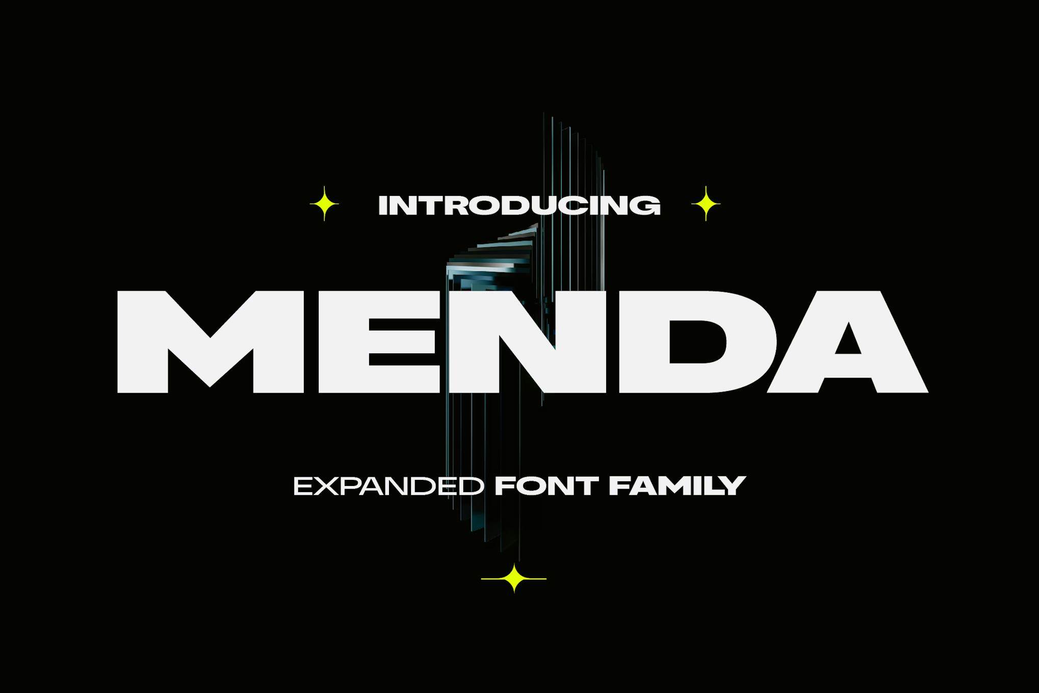 Imagen de portada de Menda Expanded Font Family (fuente)
