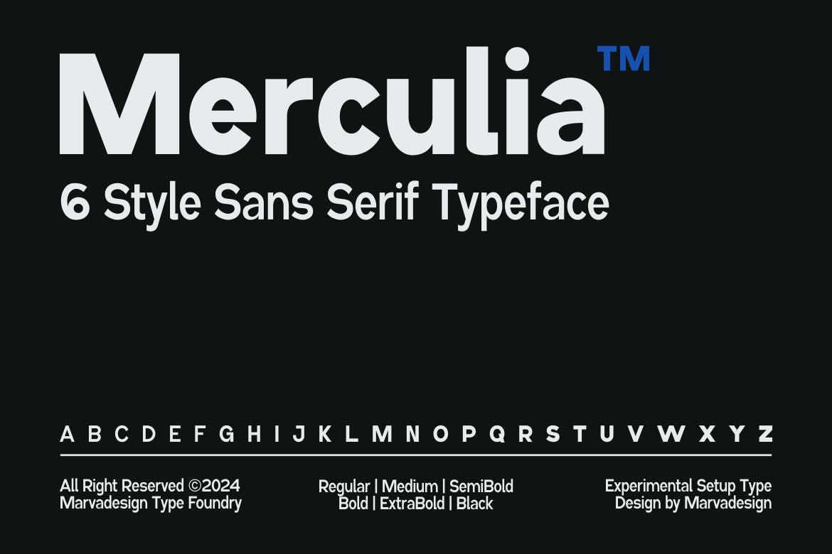Imagen de portada de Merculia - Variable Family Sans Serif (fuente)
