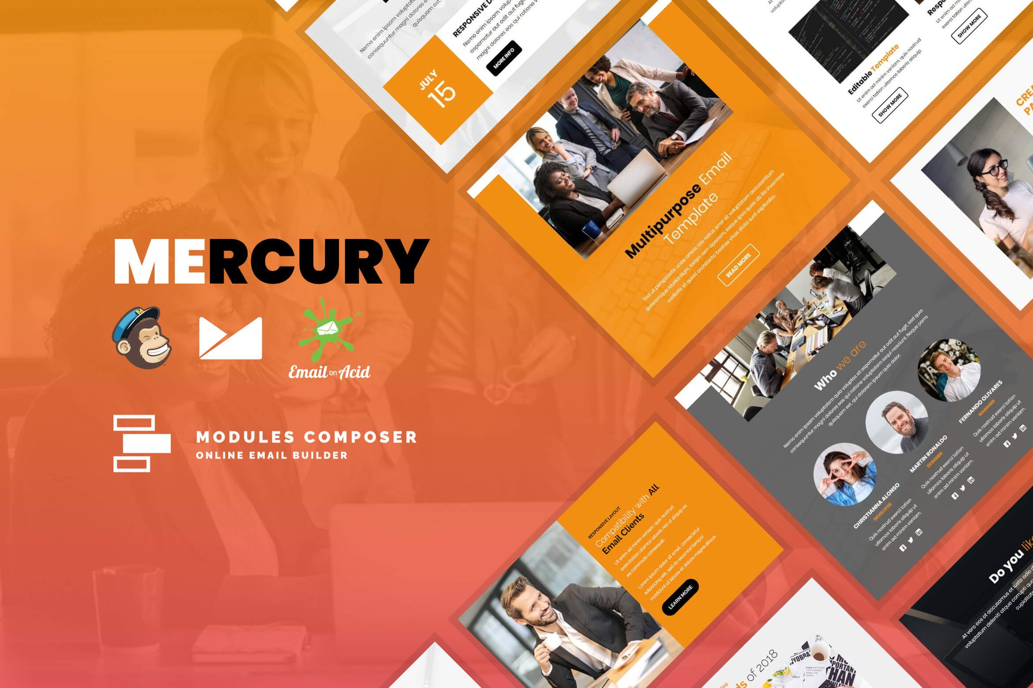 Imagen de portada de Mercury - Responsive Email Template for Startups (plantilla web)