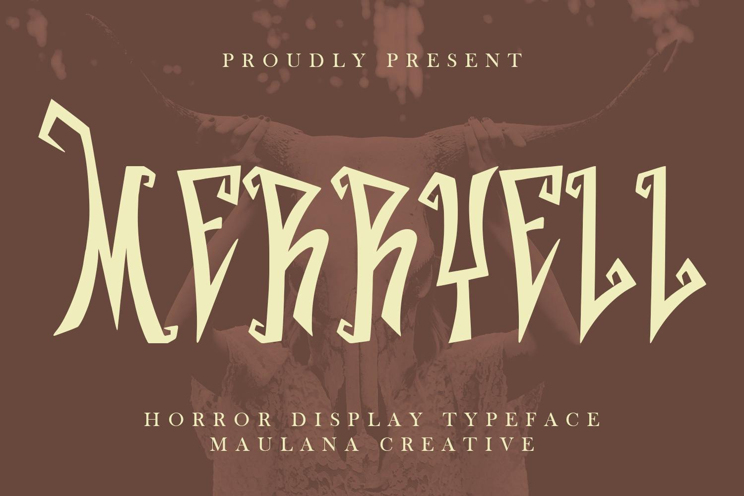 Imagen de portada de Merryell Horror Display Typeface (fuente)
