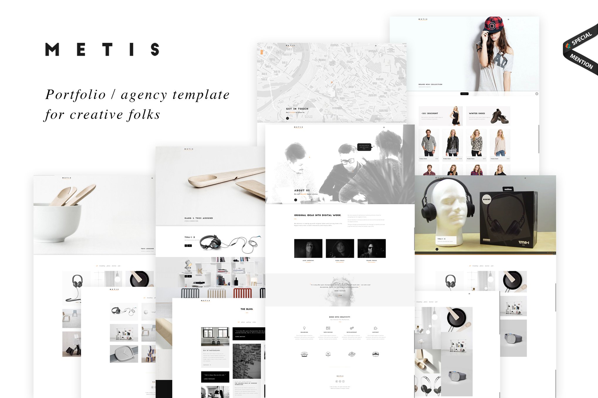 Imagen de portada de Metis - Creative Portfolio / Agency Template (plantilla web)