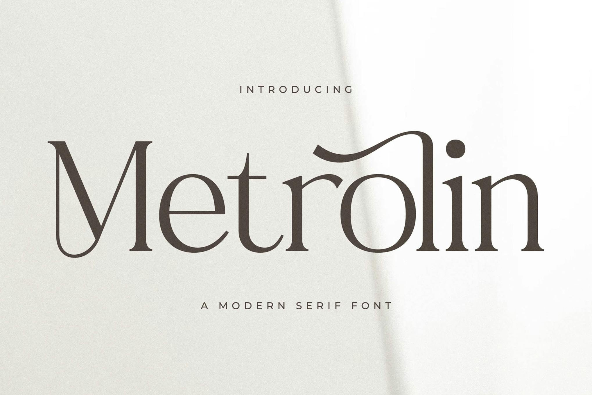 Imagen de portada de Metrolin Modern Serif Font (fuente)