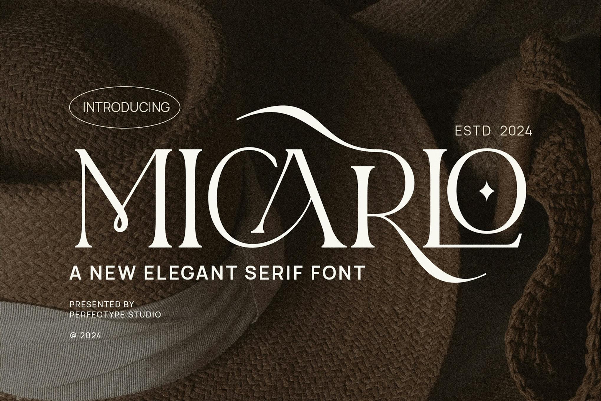 Imagen de portada de Micarlo Elegant Ligature Serif Font Typeface (fuente)