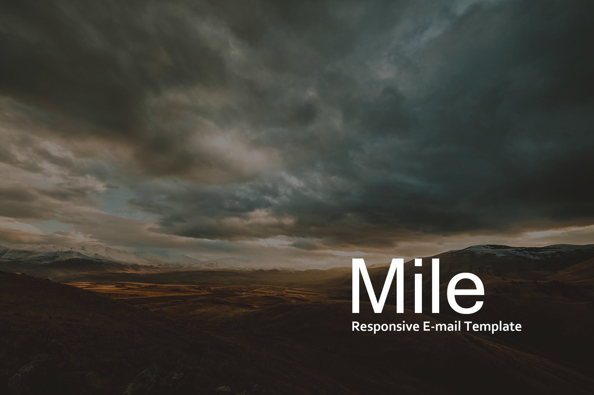 Imagen de portada de Mile - Responsive E-mail Template (plantilla web)