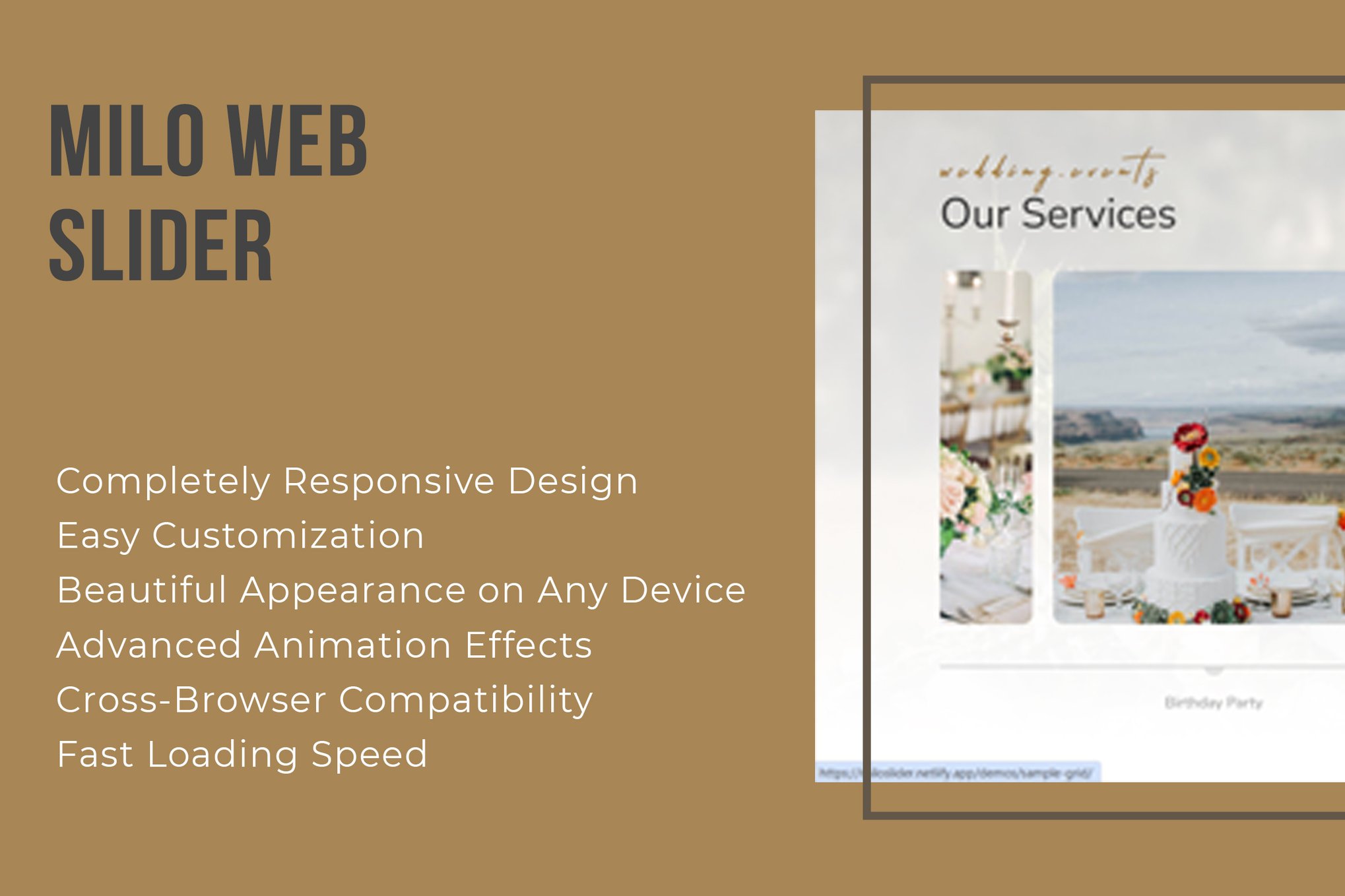 Imagen de portada de Milo Slider - Responsive HTML Hero Slider (plantilla web)