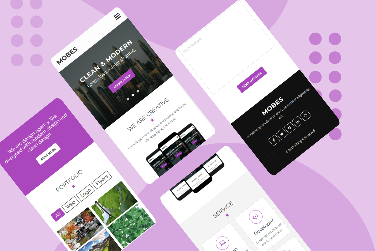 Imagen de portada de Mobes - Multipurpose Mobile Template (plantilla web)