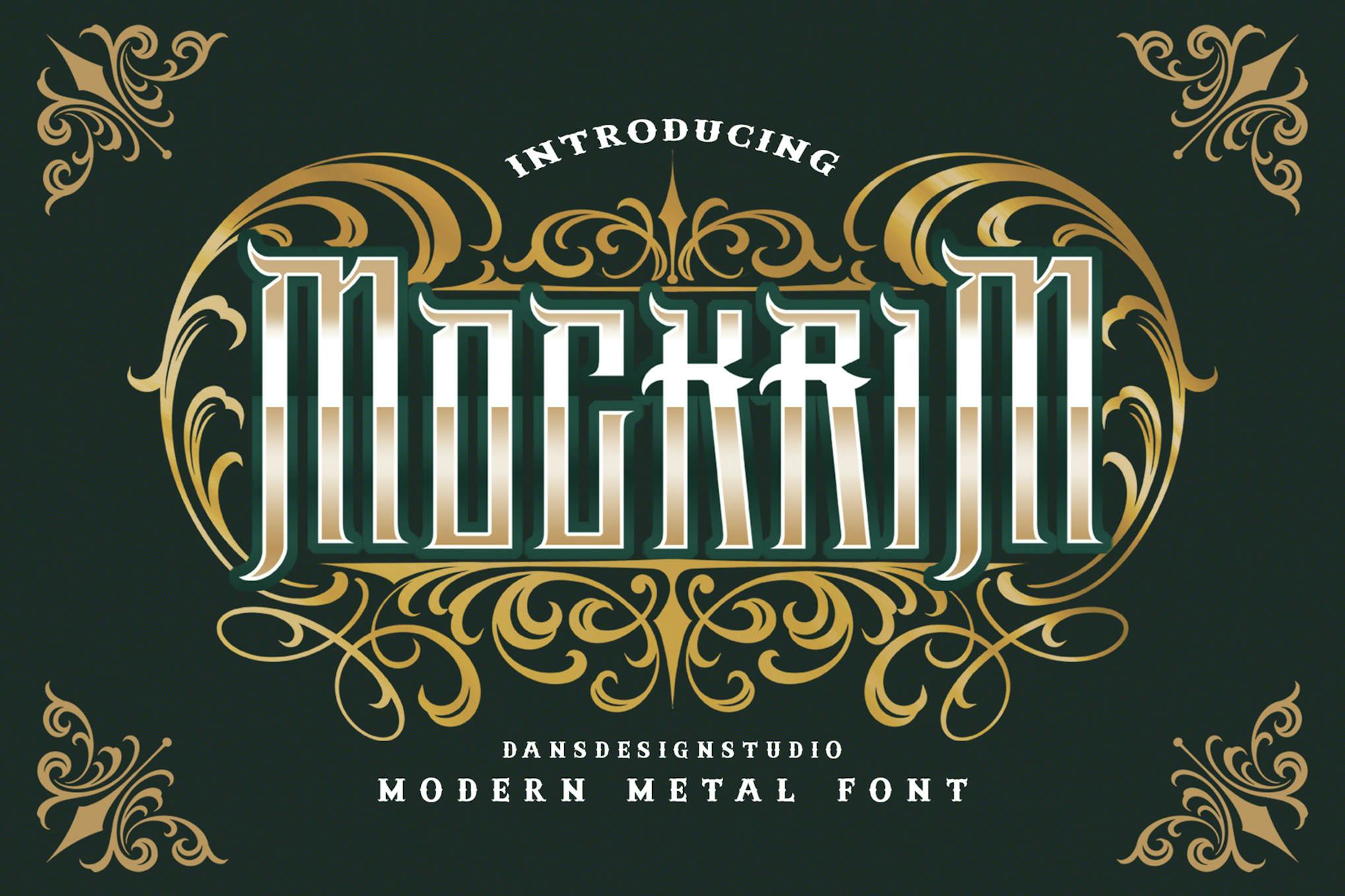 Imagen de portada de Mockrim Modern Blackletter Font (fuente)