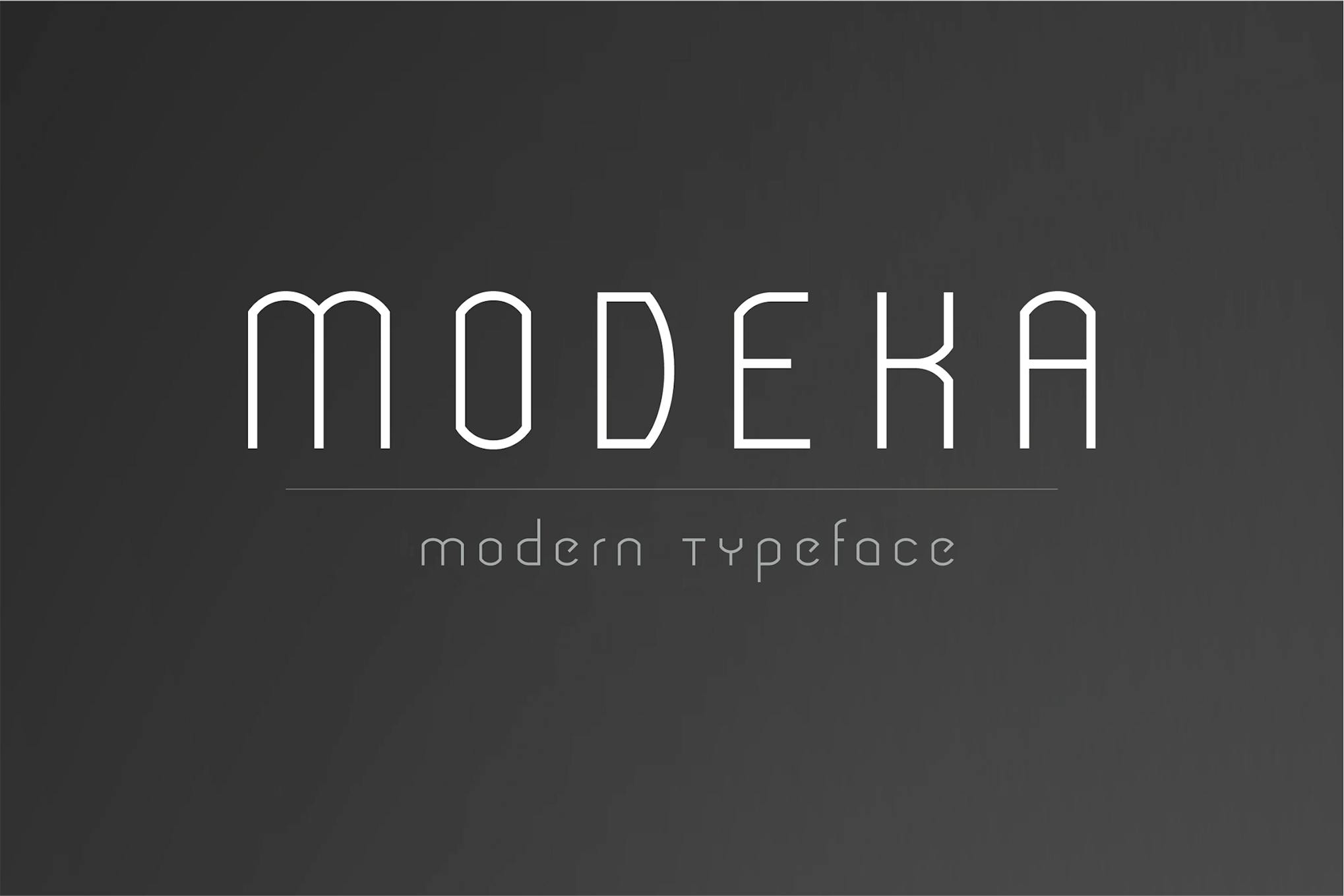 Imagen de portada de Modeka - Modern Font (fuente)