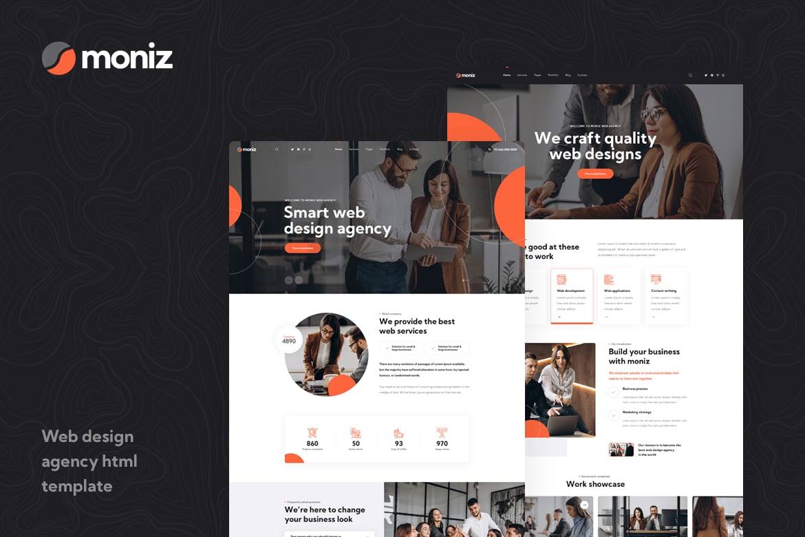 Imagen de portada de Moniz - Web Design Agency HTML Template (plantilla web)