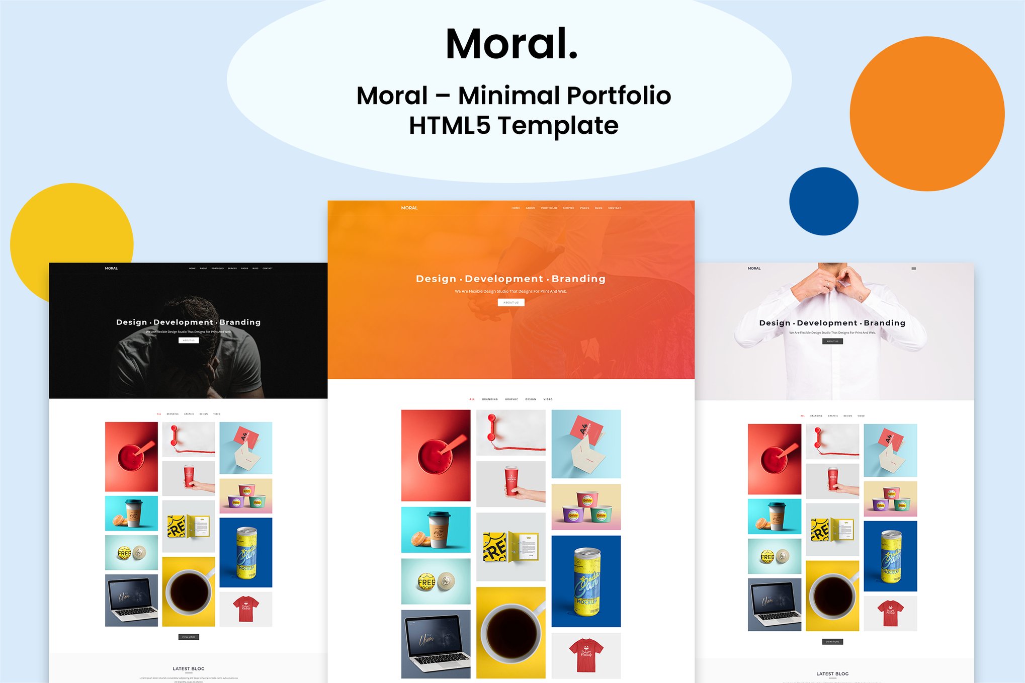 Imagen de portada de Moral - Minimal Portfolio HTML5 Template (plantilla web)