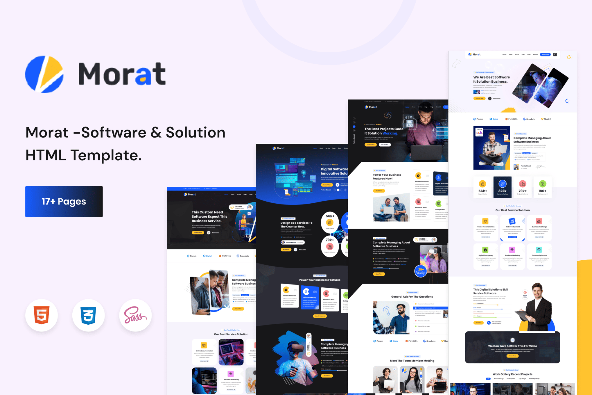 Imagen de portada de Morat - Software & Solution HTML5 Template (plantilla web)