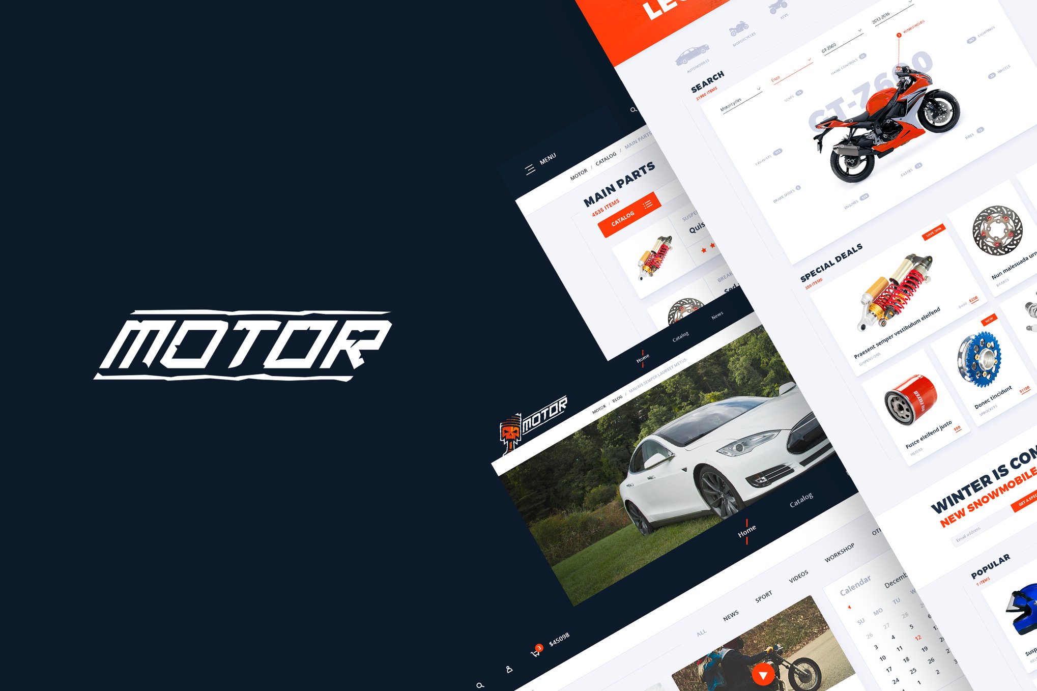 Imagen de portada de Motor – Vehicles, Parts & Accessories Web Template (plantilla web)