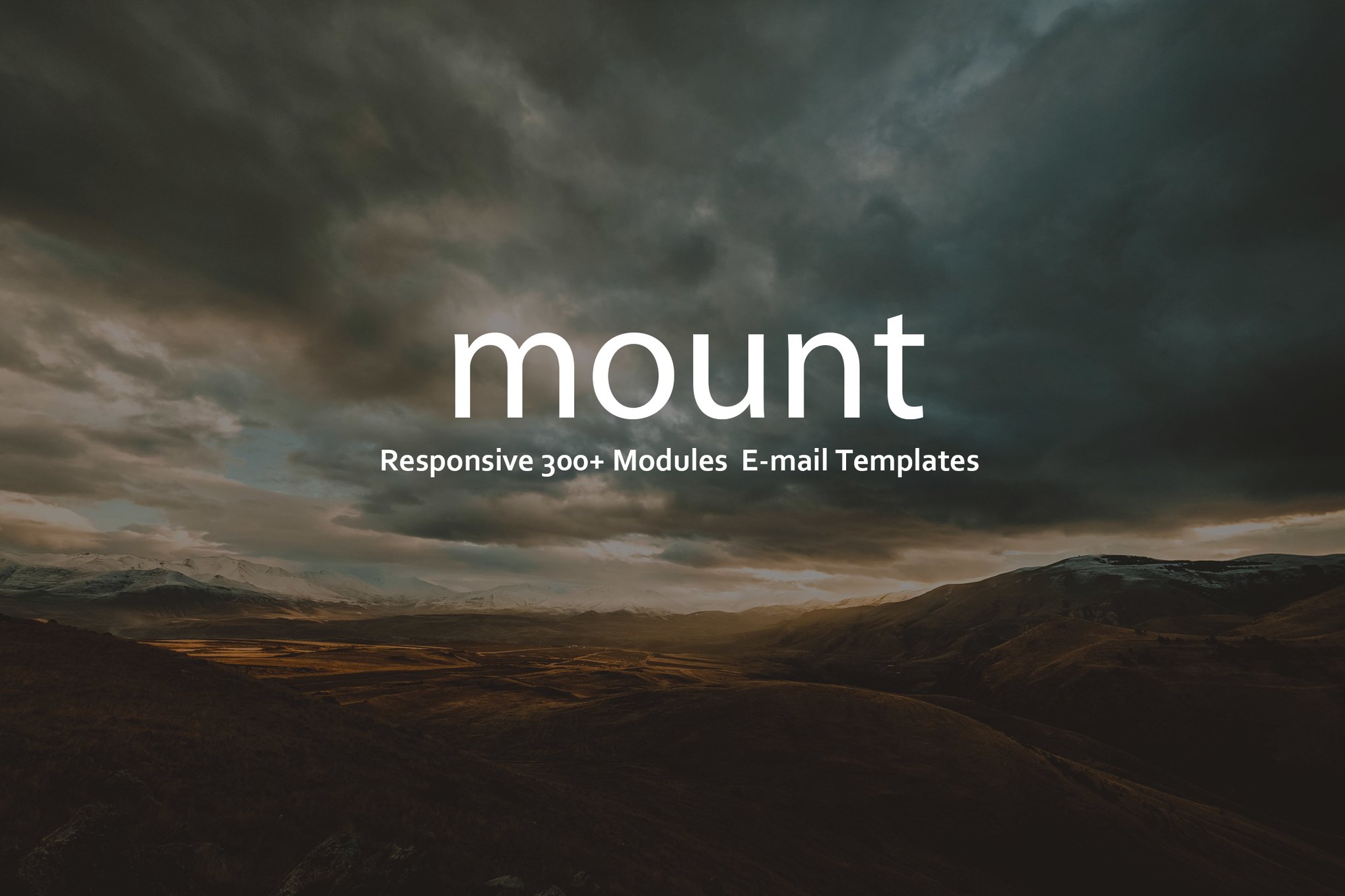 Imagen de portada de Mount - 300+ Modules E-mail Template (plantilla web)