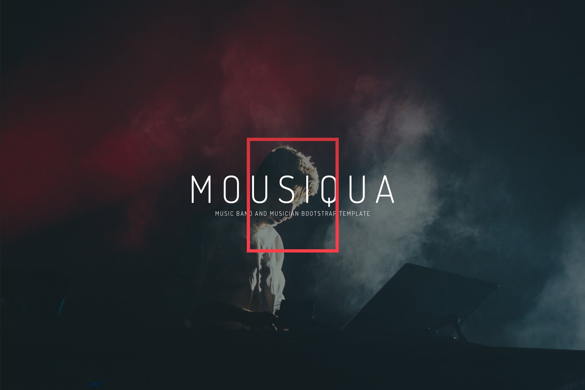 Imagen de portada de Mousiqua - Music Band and Musician Template (plantilla web)