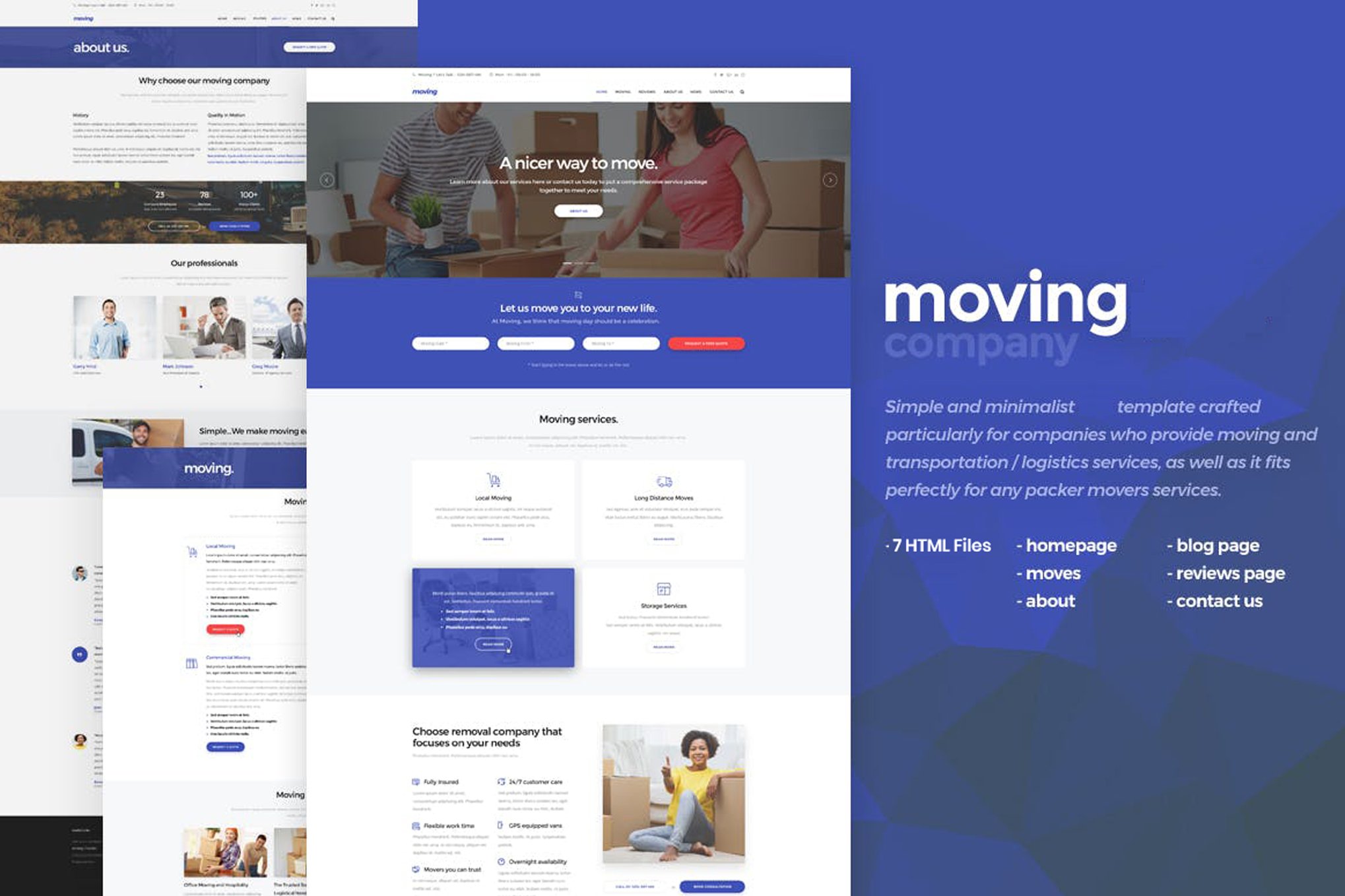 Imagen de portada de Moving - Logistic HTML5 Template (plantilla web)