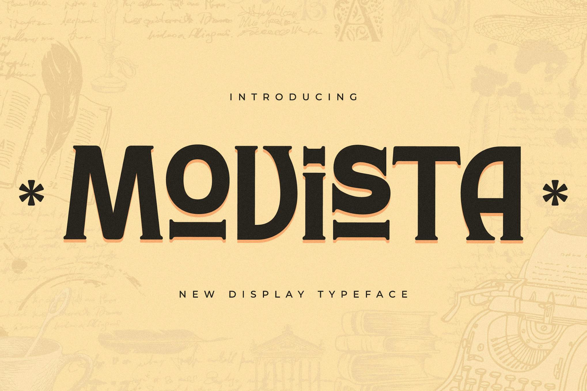 Imagen de portada de Movista New Display Typeface Font (fuente)