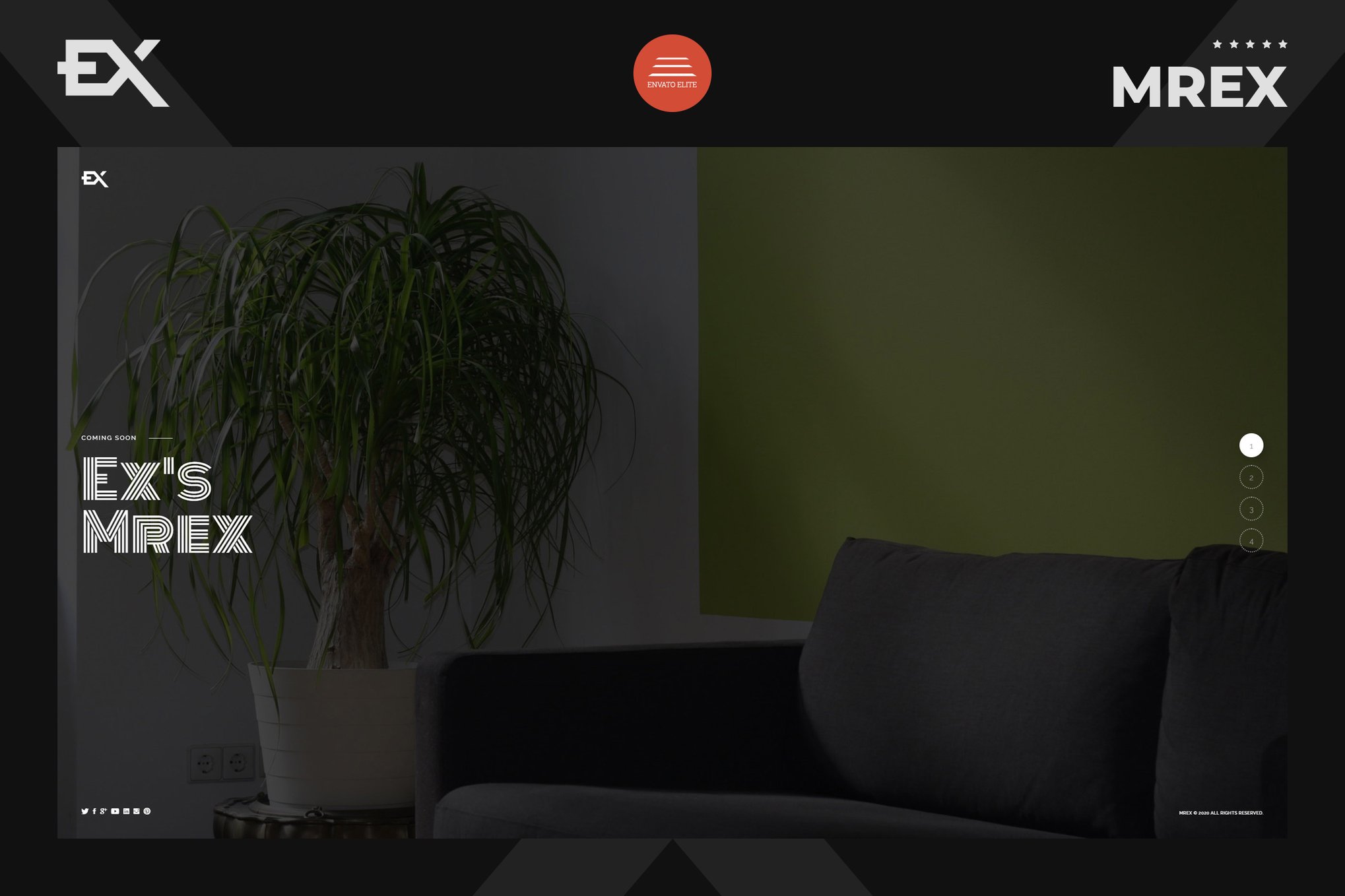 Imagen de portada de Mrex - Coming Soon Template (plantilla web)