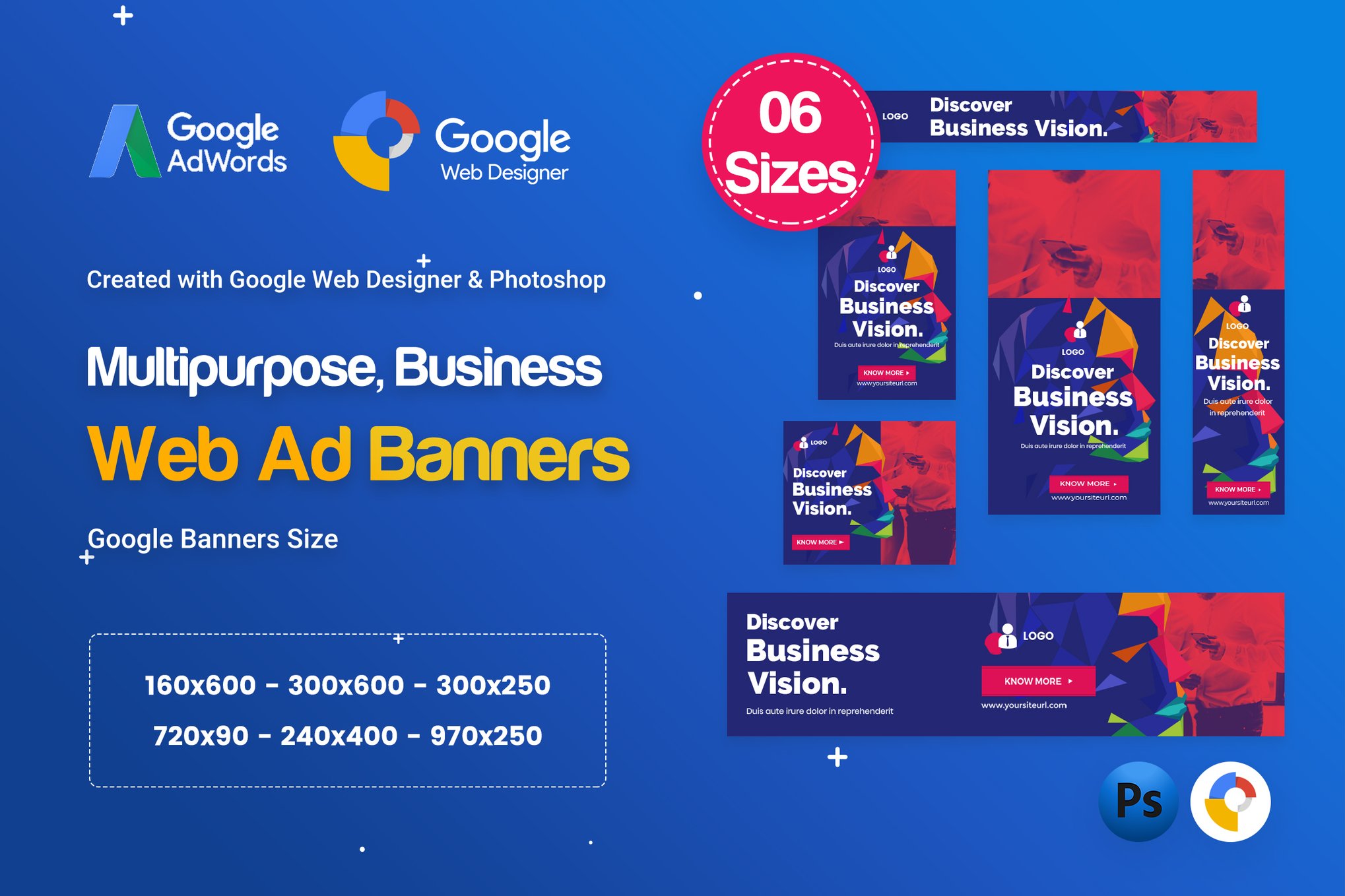 Imagen de portada de Multi-Purpose Banners HTML5 D68 - GWD & PSD (plantilla web)
