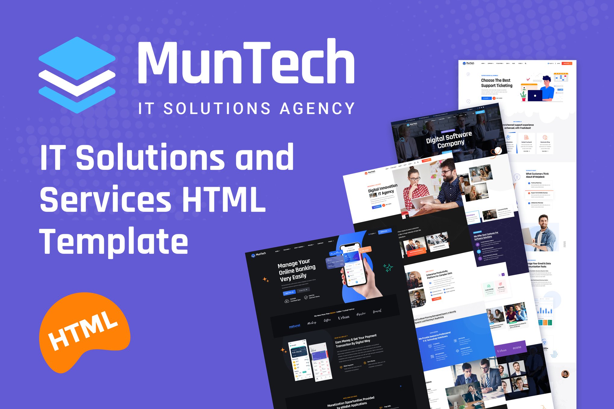 Imagen de portada de Munteh - IT Solutions & Services HTML5 Template (plantilla web)