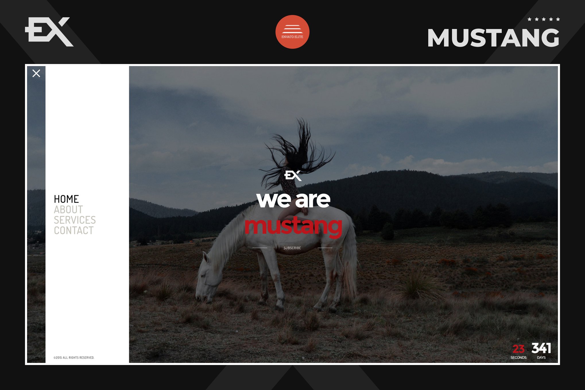 Imagen de portada de Mustang - Responsive Coming Soon Page (plantilla web)