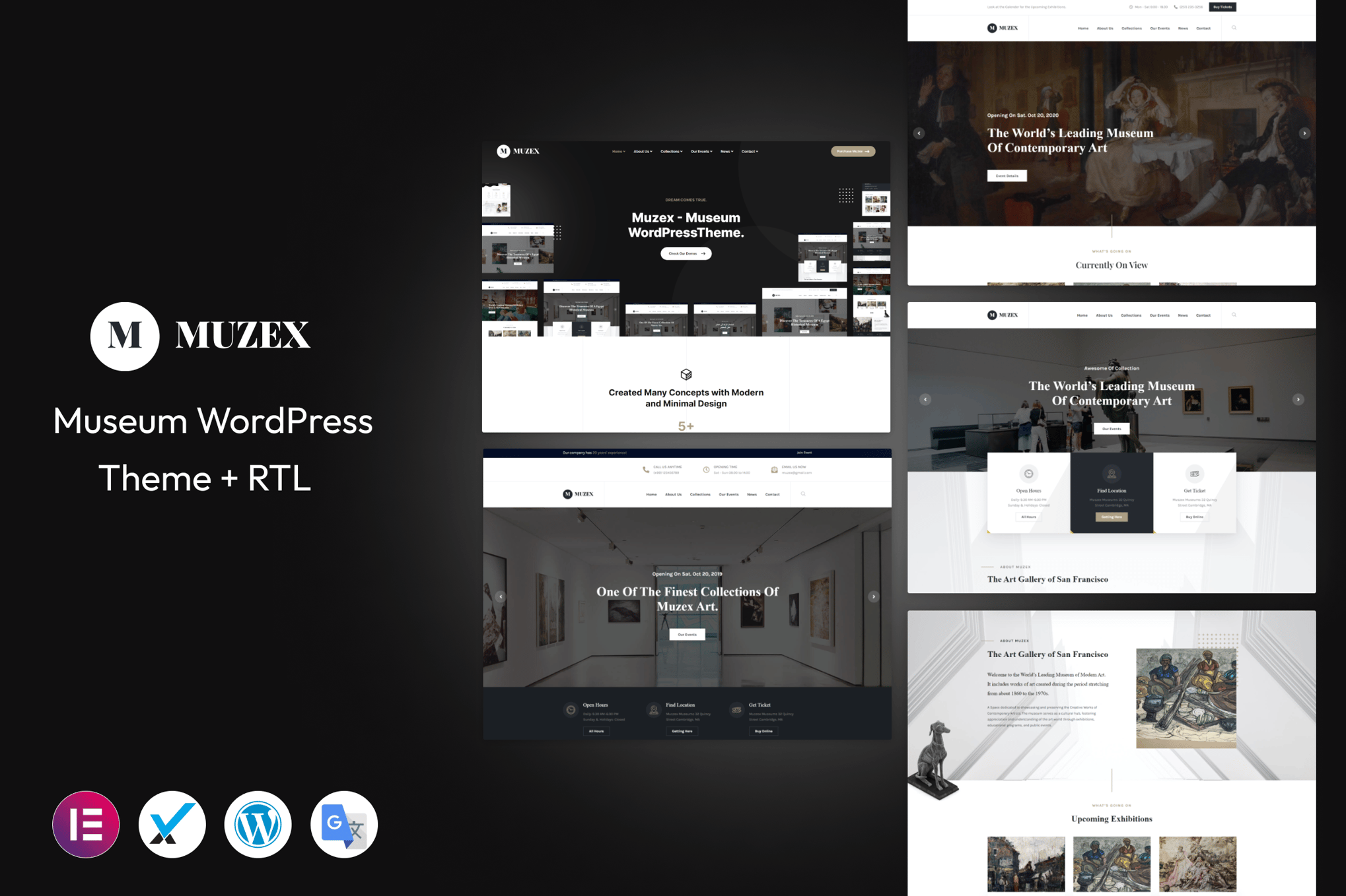 Imagen de portada de Muzex - Museum WordPress Theme (tema)