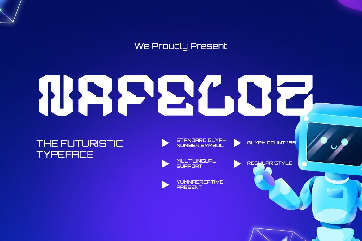 Imagen de portada de Nafeloz - Futuristic Font (fuente)