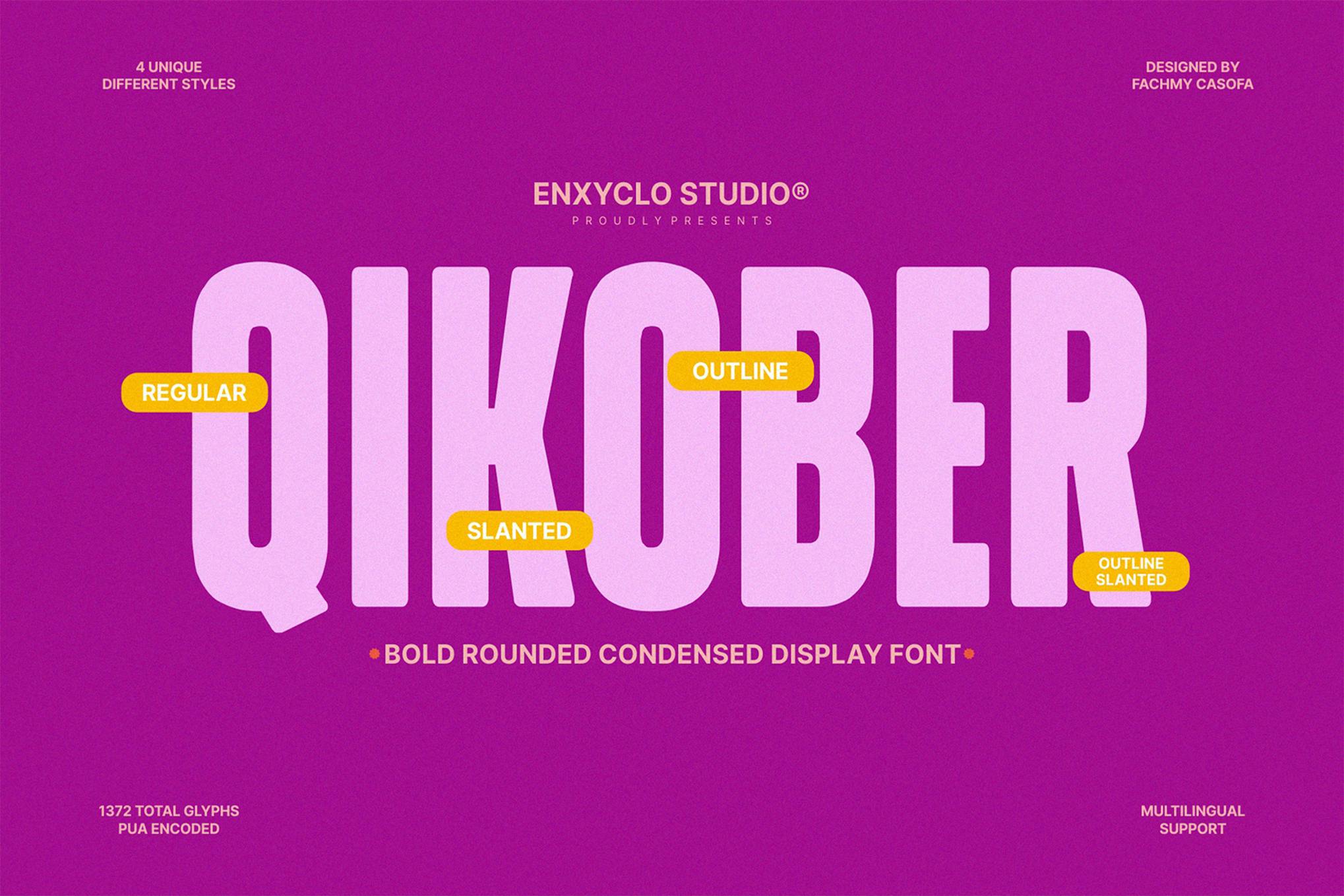 Imagen de portada de NCL Qikober - Bold Rounded Condensed Font (fuente)