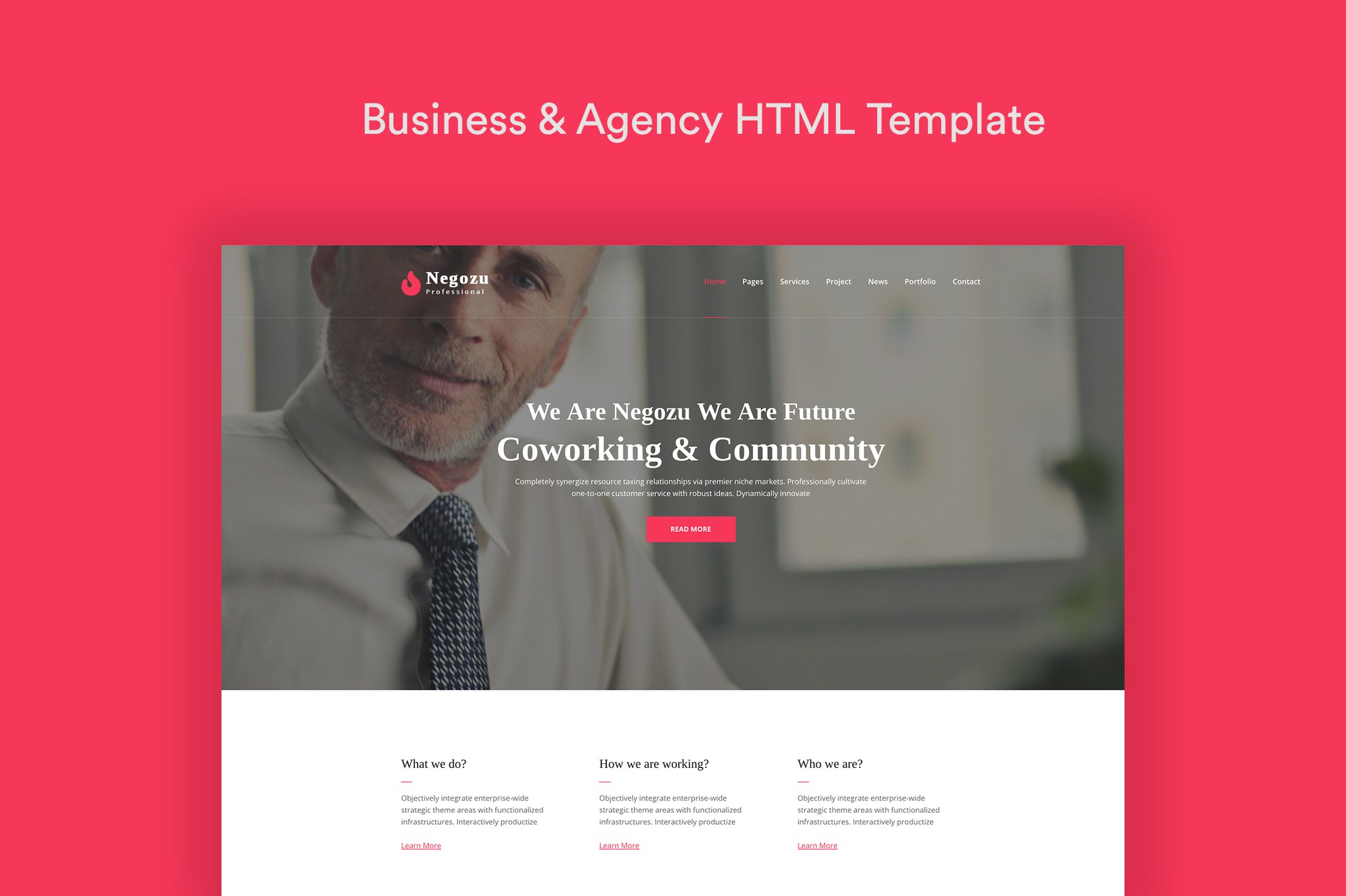 Imagen de portada de Negozu - Business and Consulting Services HTML Tem (plantilla web)