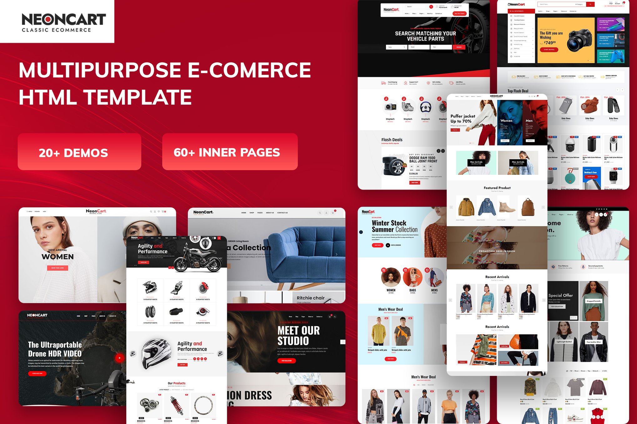 Imagen de portada de NeonCart - Multipurpose Ecommerce Shop Template (plantilla web)