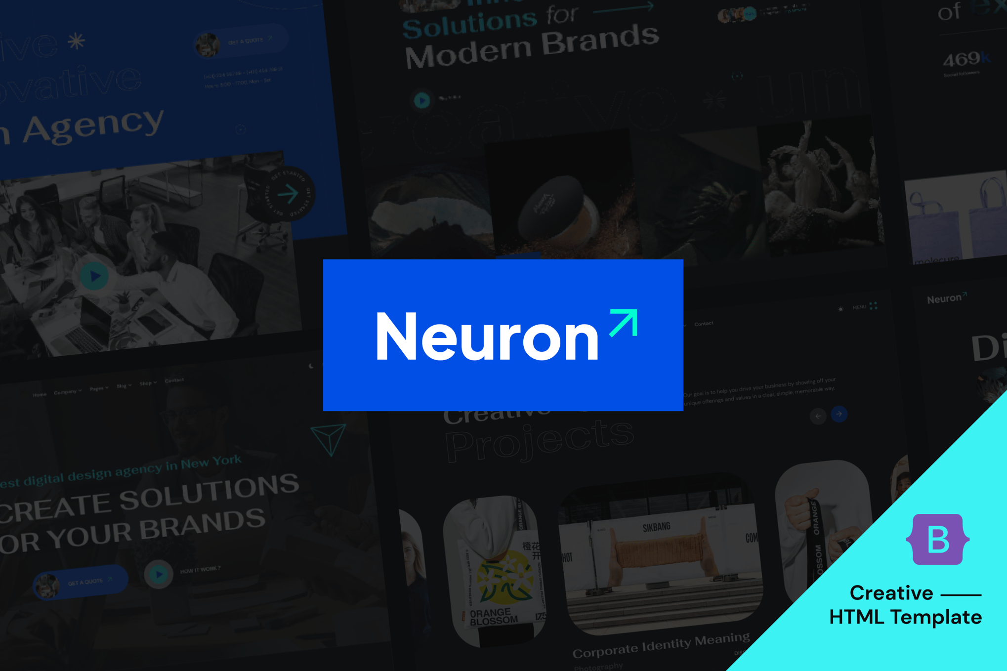 Imagen de portada de Neuron - Creative Digital Agency HTML Bootstrap 5 (plantilla web)