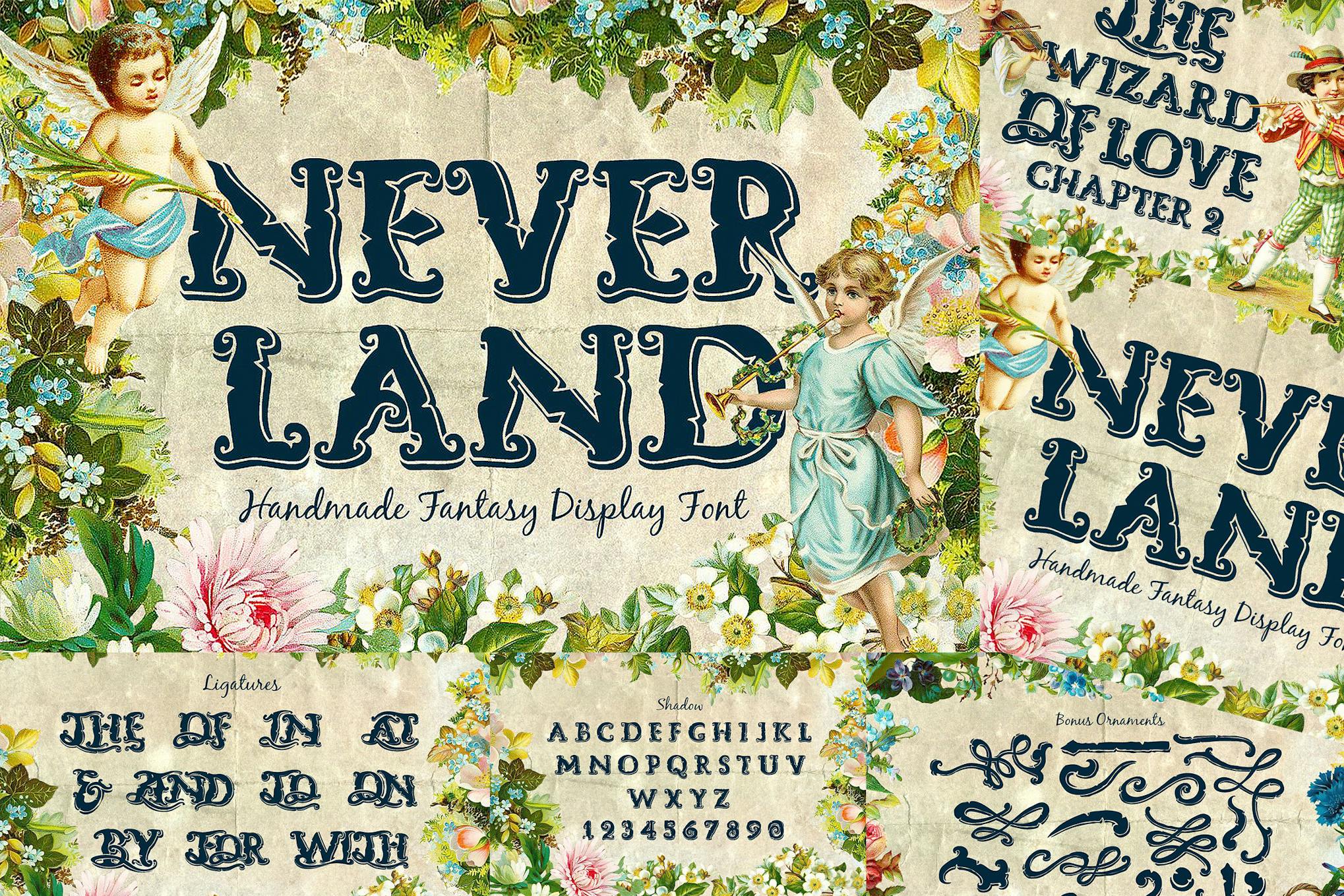 Imagen de portada de Neverland Fantasy Display Serif Vintage Font (fuente)
